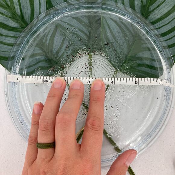 Vintage 1940s Fire King Sapphire Blue Tint Glass Philbe Mandala Pie Dish Plate - Picture 6 of 6